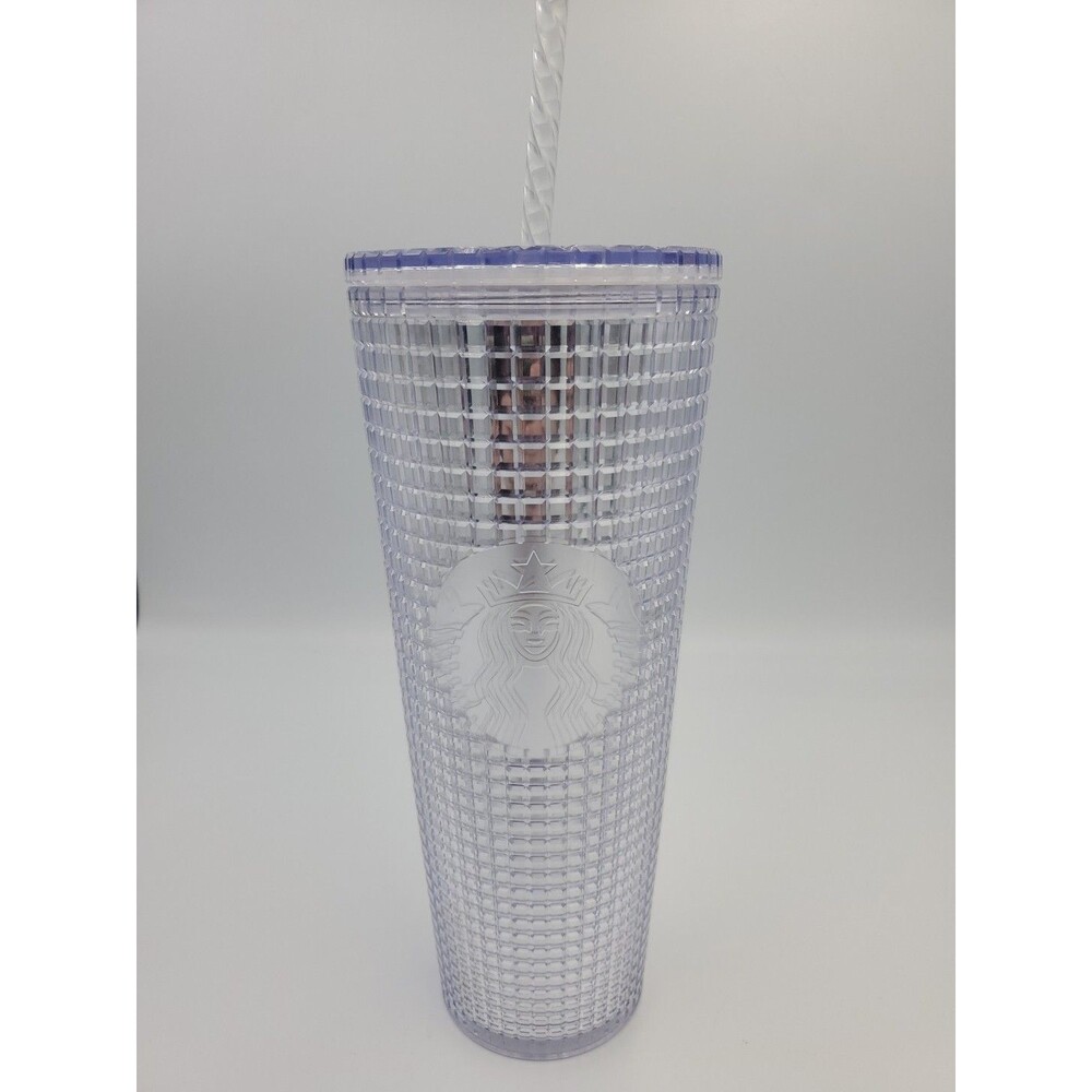 Starbucks Metallic Grid Disco Holiday 2020 24oz Cold Tumbler - Picture 2 of 7